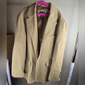 St Johns Bay Mens Corduroy Blazer Brown Size Large